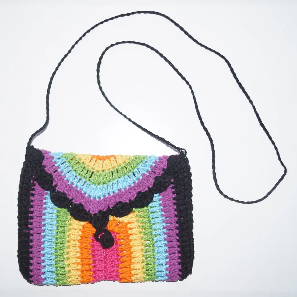 [DMR-HT-GESTR] Crocheted Striped Handbag