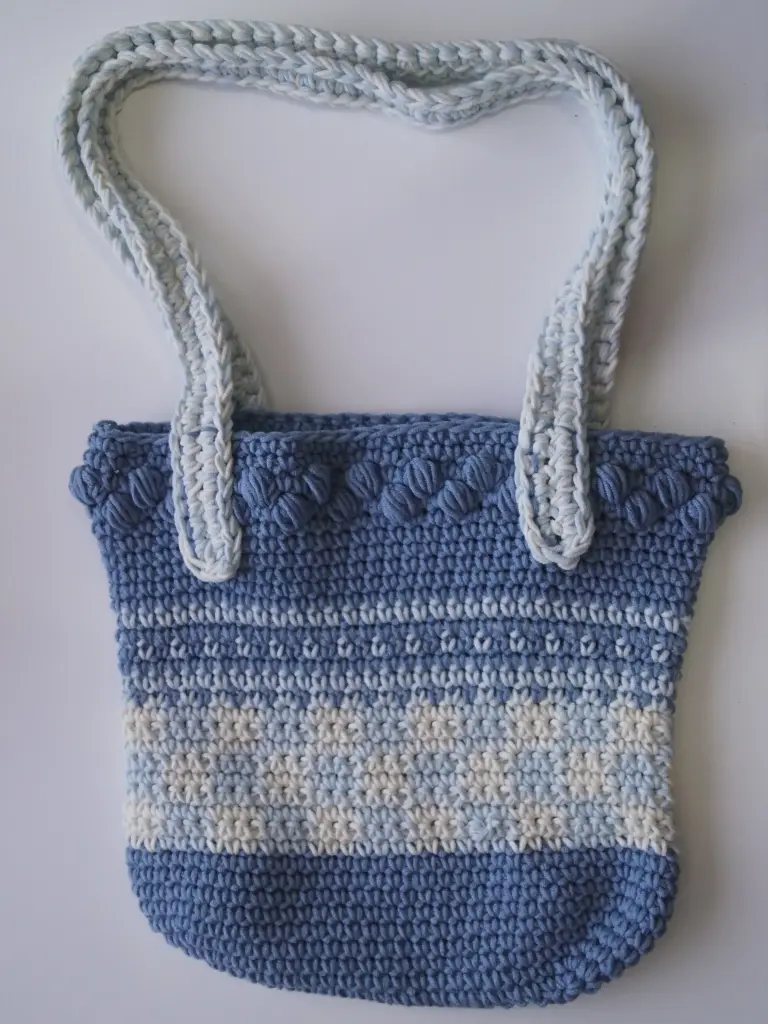 [DMR-HT-BLAUW] Crocheted Blue Handbag