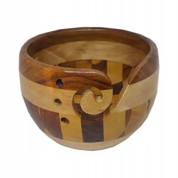 Scheepjes Yarn bowl multi wood 14x9cm