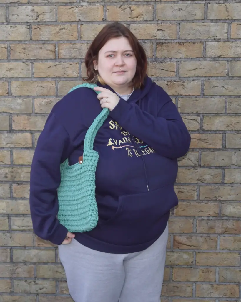 [DMR-HT-TSG-1] Crocheted Handbag – T-Shirt Yarn