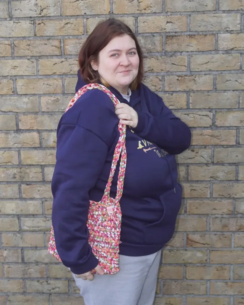 [DMR-HT-TSG-2] Crocheted Handbag – T-Shirt Yarn