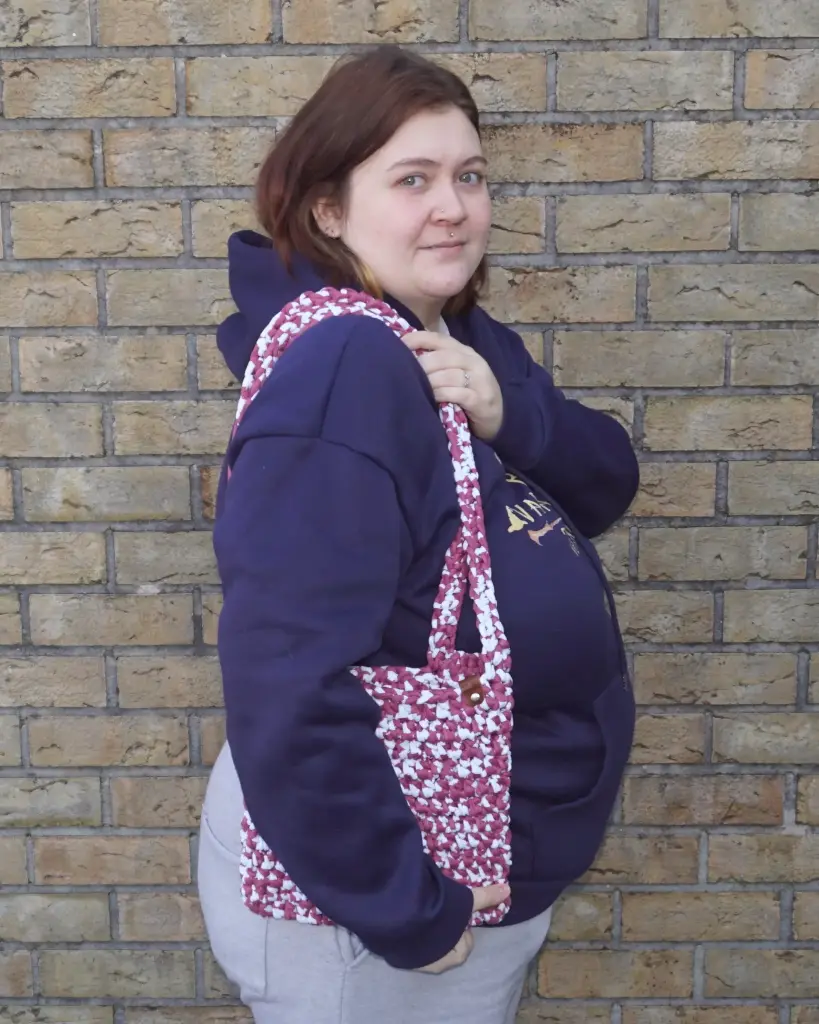 [DMR-HT-TSG-3] Crocheted Handbag – T-Shirt Yarn