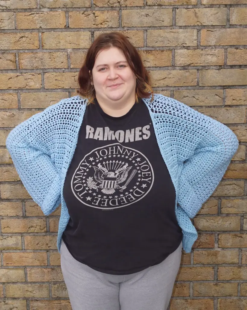 Crocheted Sweater – Wide Sleeves