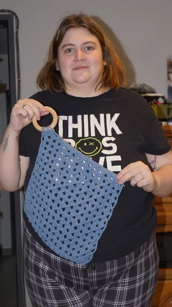 [DMR-KD-BLAUW] Crocheted Cuddle Blanket